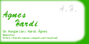 agnes hardi business card